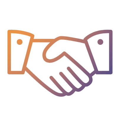 Handshake Deal Animated Gif Icon Two hands shaking, gradient animated gif icon